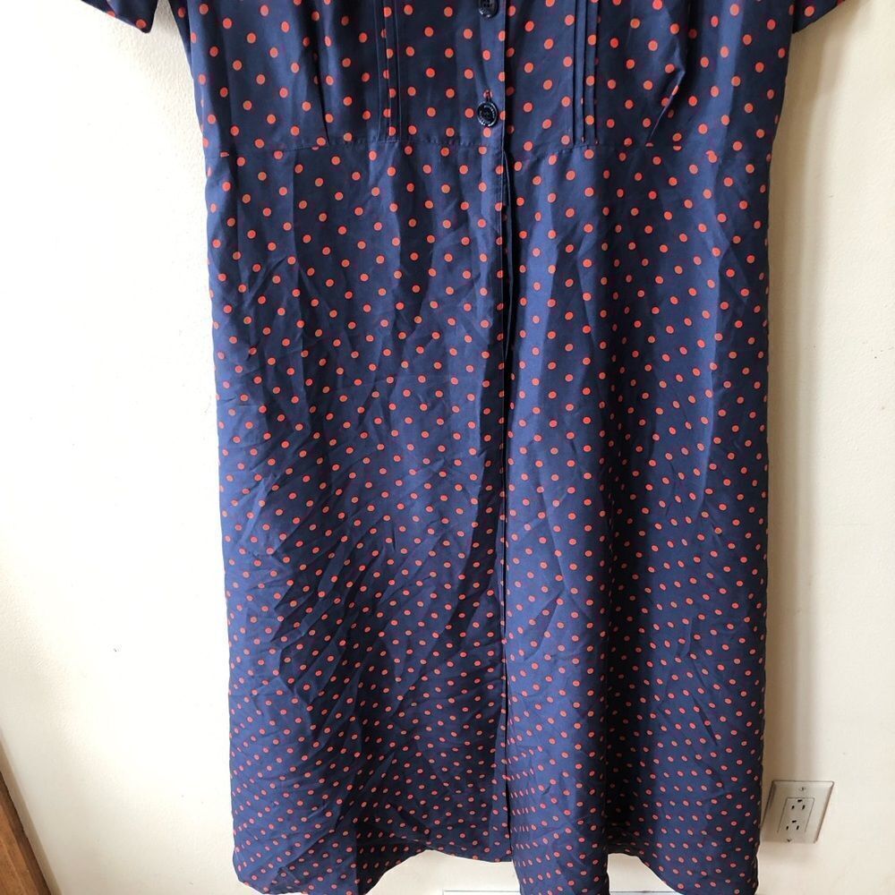 Burberry Silk Polka Dot Wrap Tea Dress - Picture 4 of 8